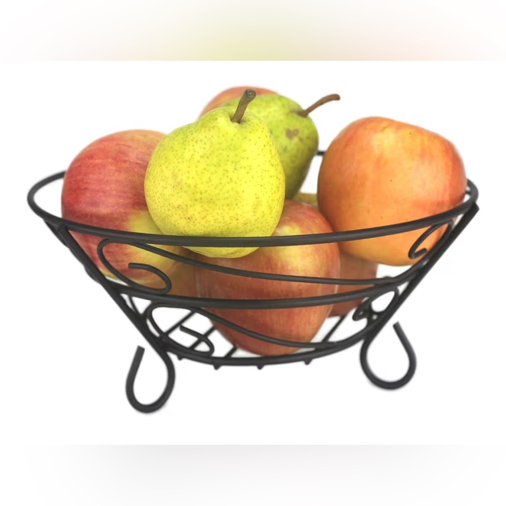 Stylish Black Metal Fruit Bowl